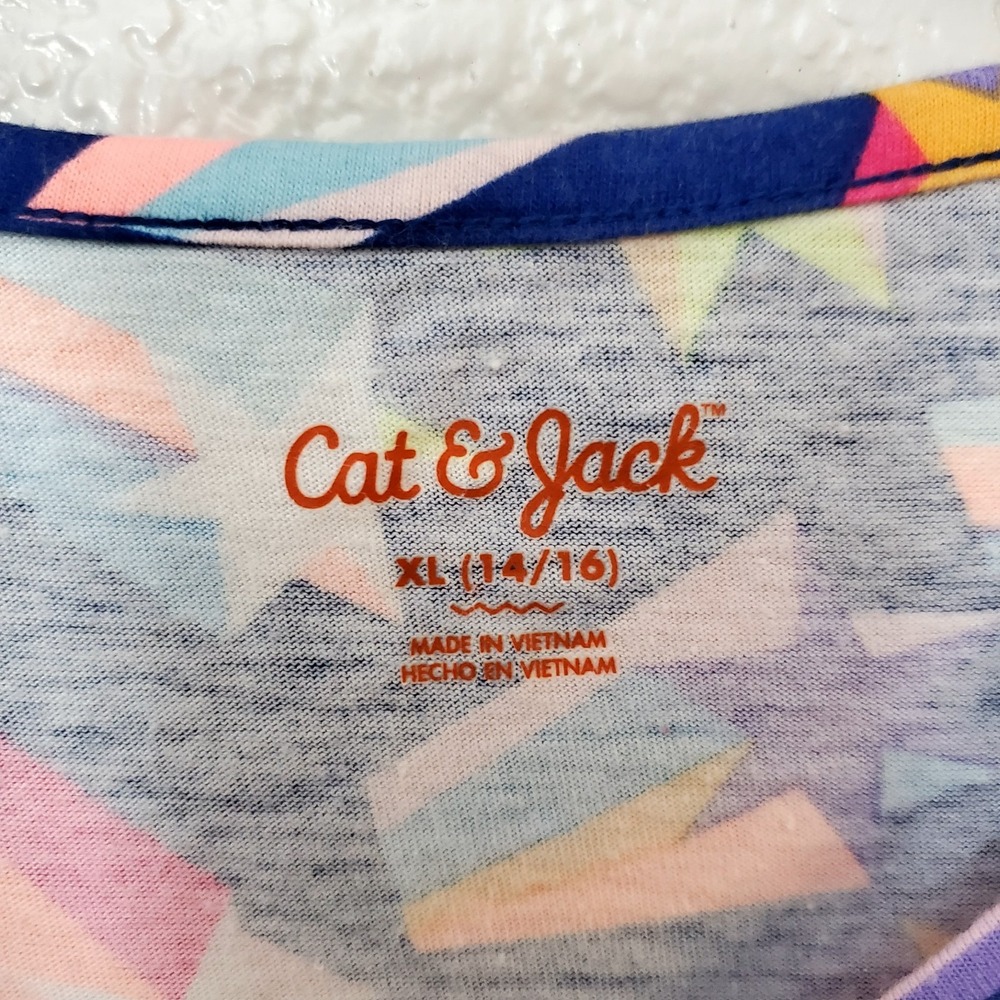 Cat & Jack Girls Geometric Multi-Colored Starburst Dress Size‎ XL 14/16 - Picture 3 of 5